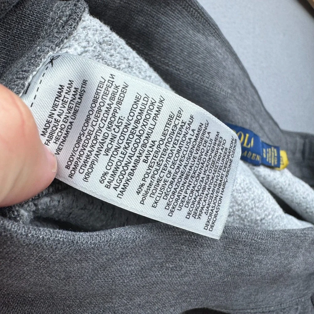 Polo Ralph Lauren Sweatpants Pants Mens XL Gray Drawstring Elastic Waist